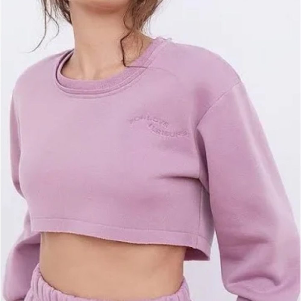 For Love And Lemons Cropped Crewneck Sweatshirt S NWT - Picture 8 of 8